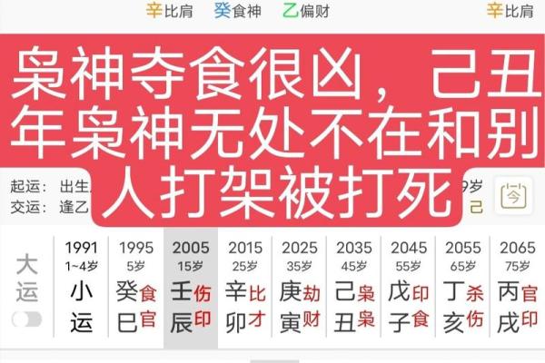 八字命盘月柱食神