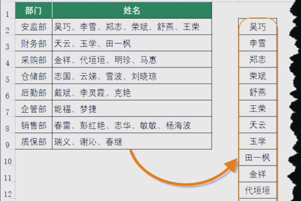 Excel姓名如何配对 名字匹配excel？