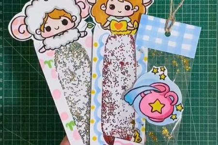可爱少女心书签,十二星座手工书签