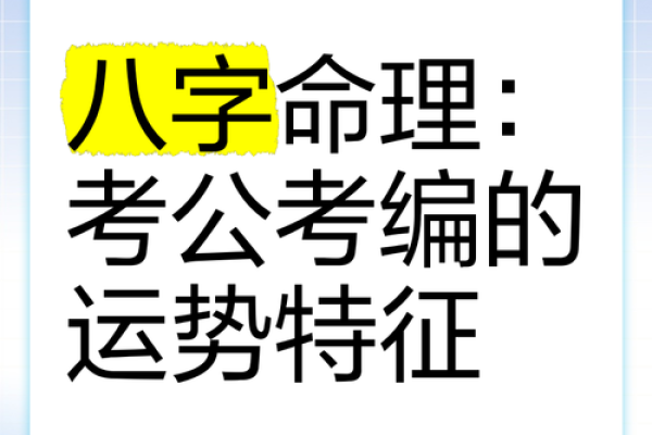 考公务员的八字命理