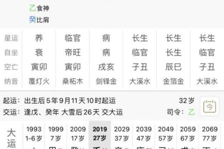 八字大运食神