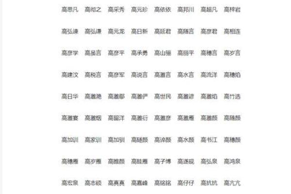 高姓男孩名字大全-高姓男孩起名字大全-高姓名字大全姓名