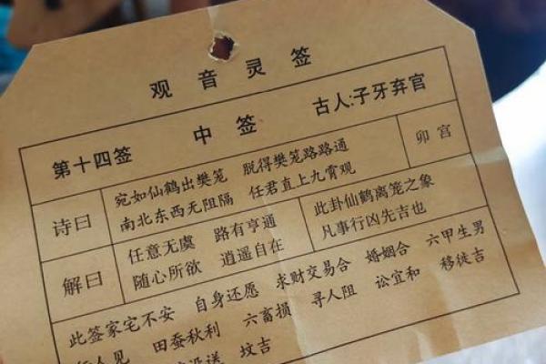 解观音灵签97签
