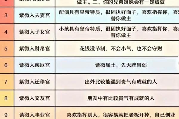 紫薇斗数重点知识