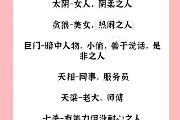 紫薇斗数星代表什么
