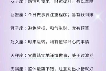 今年7月25日星座运势