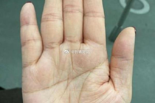 风水观点女子右手假断掌手相解析