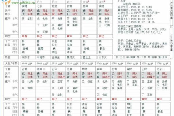 国际八字排盘