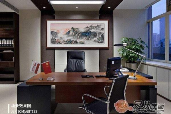 风水书房后背墙挂什么好书房布置