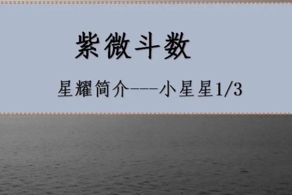 紫微斗数小星星性汇总（三）