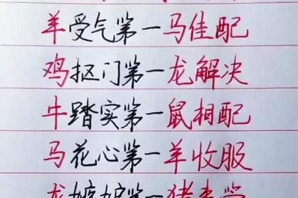 最全的十二属相配对
