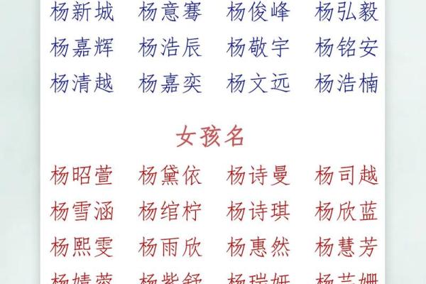 杨姓女孩名字大全-杨姓女孩起名字大全-杨姓名字大全姓名