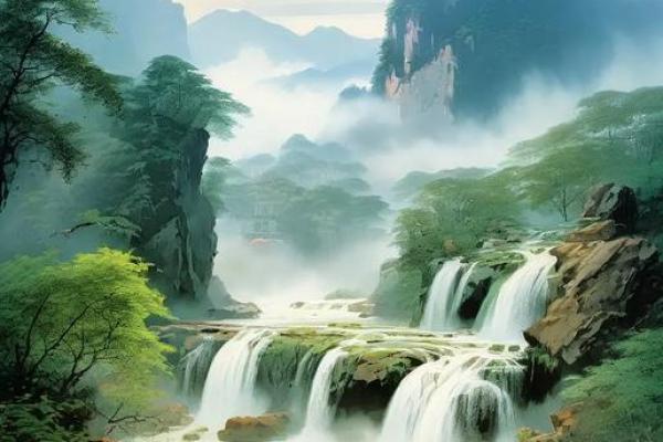 瀑布旁的房子风水