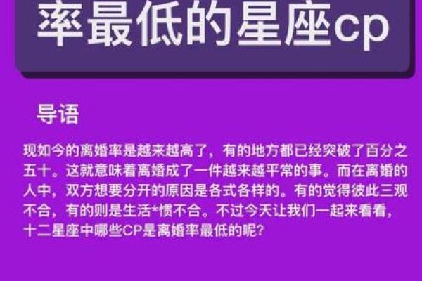 离婚率最高的几个星座