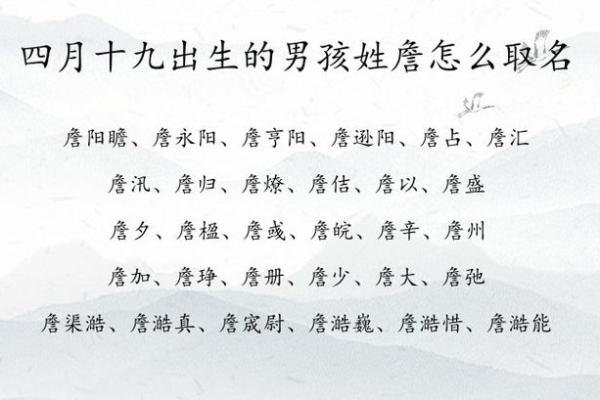 2019年4月19号寅时出生的男孩如何起名姓名